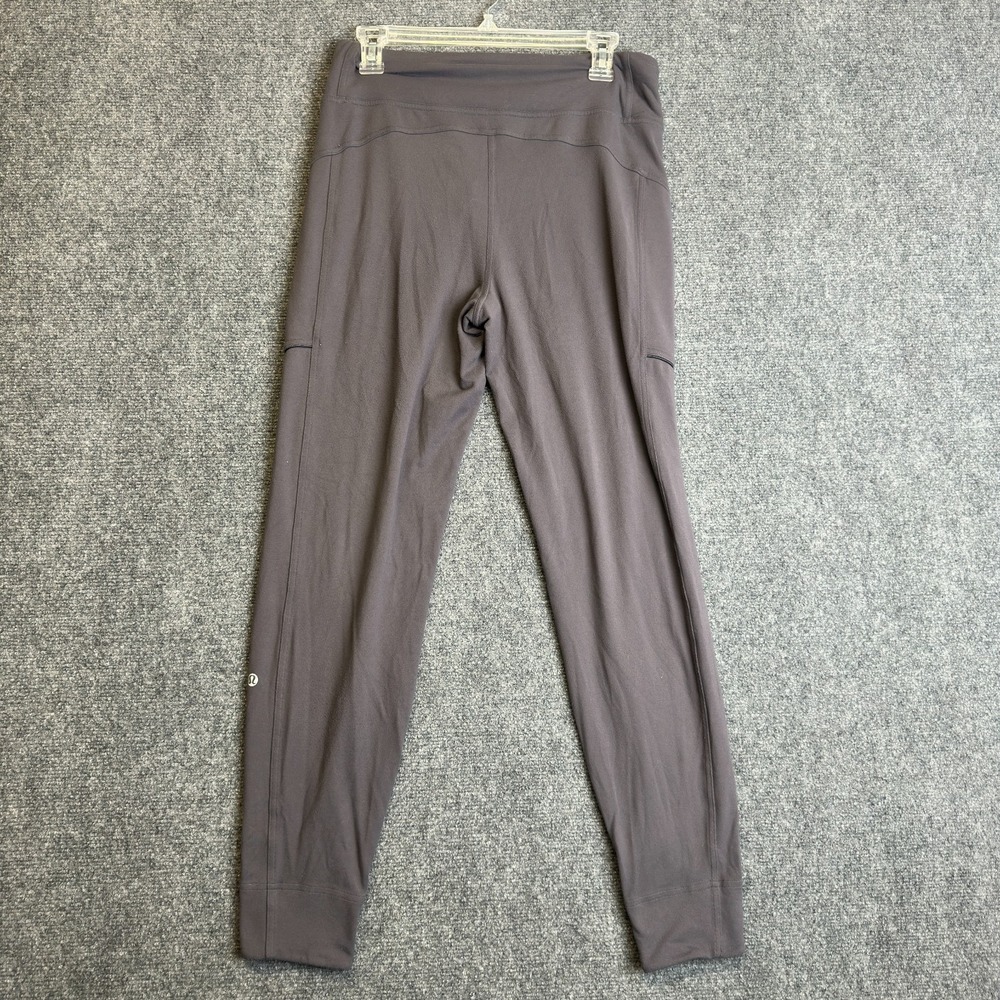 Lululemon Run On Jogger Pants Womens 8 Gray Dark Carbon Tapered Athletic Stretch - Picture 6 of 14